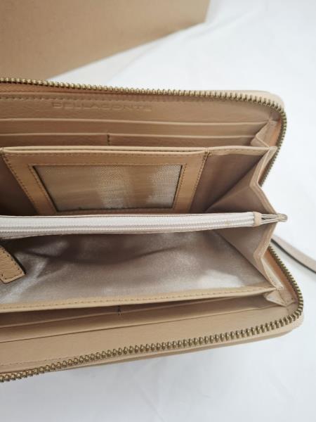 PORTAFOGLIO PELLE INTRECCIATA BEIGE DELLACONTE