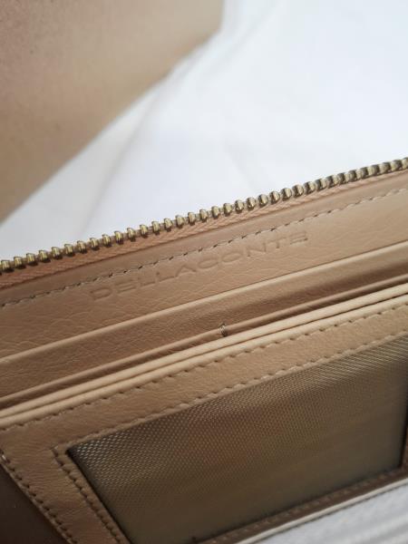PORTAFOGLIO PELLE INTRECCIATA BEIGE DELLACONTE