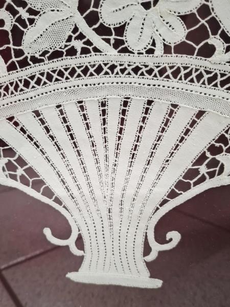 QUADRO CORNICE DORATA VASO FIORI PIZZO CANTU'
