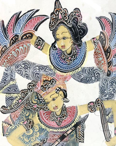 QUADRO DANZATRICI INDONESIANE BATUAN BALI