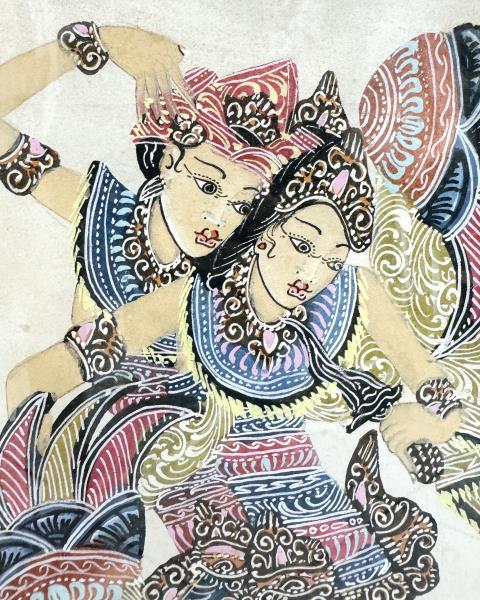 QUADRO DANZATRICI INDONESIANE BATUAN BALI