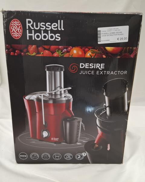 RUSSELL HOBBS DESIRE JUICE EXTRACTOR ROSSO