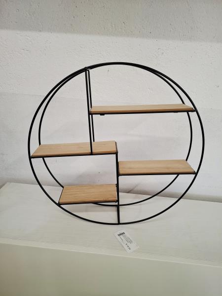 SCAFFALETTO TONDO METALLO 4 RIPIANI