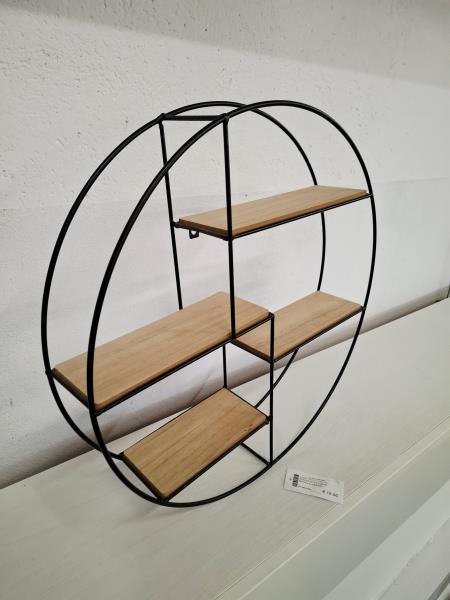 SCAFFALETTO TONDO METALLO 4 RIPIANI