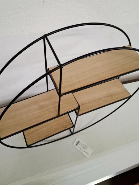 SCAFFALETTO TONDO METALLO 4 RIPIANI