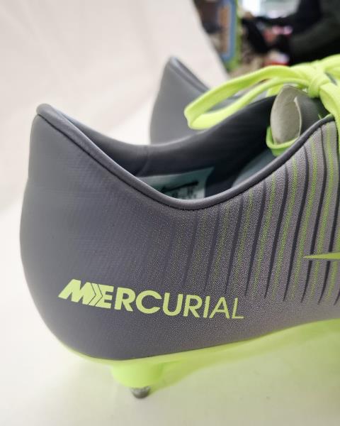 SCARPA CALCIO MERCURIAL GRIGIO GIALLO FLUO N 40 NUOVA!