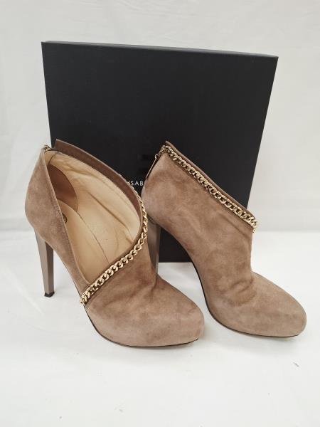 SCARPA ELISABETTA FRANCHI BEIGE CATENELLA DORATA N 40