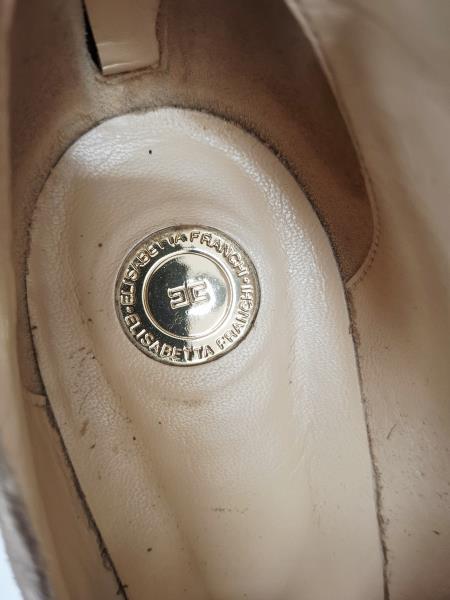 SCARPA ELISABETTA FRANCHI BEIGE CATENELLA DORATA N 40