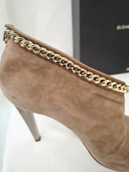 SCARPA ELISABETTA FRANCHI BEIGE CATENELLA DORATA N 40