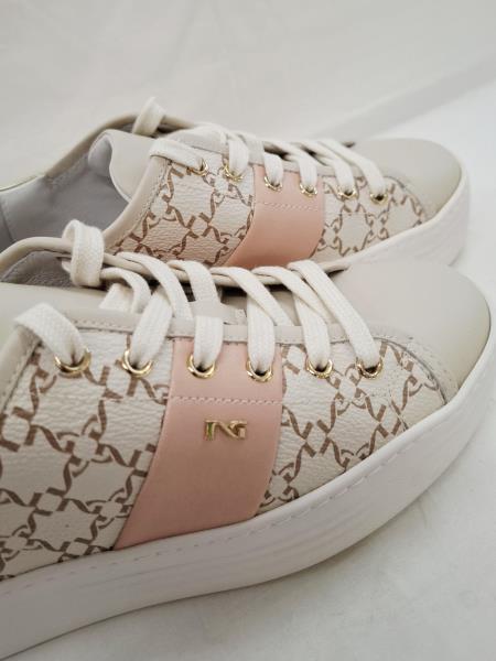 SCARPA NERO GIARDINI BIANCA BEIGE N 37