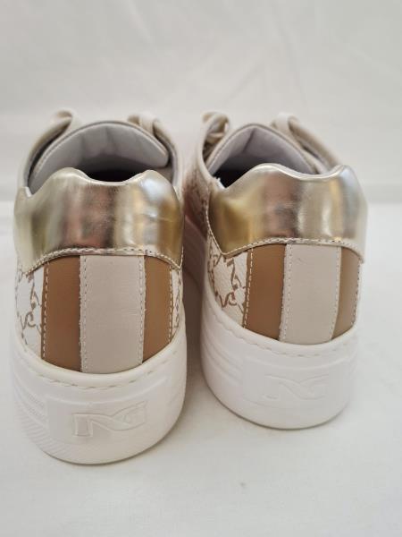 SCARPA NERO GIARDINI BIANCA BEIGE N 37