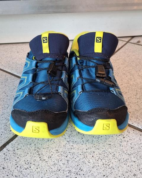 SCARPA SALOMON AZZURRE GIALLE N 32