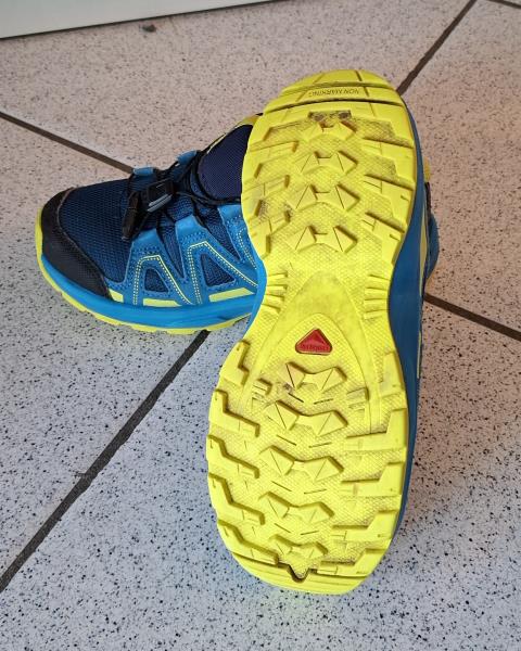 SCARPA SALOMON AZZURRE GIALLE N 32