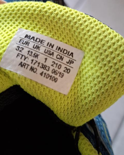 SCARPA SALOMON AZZURRE GIALLE N 32