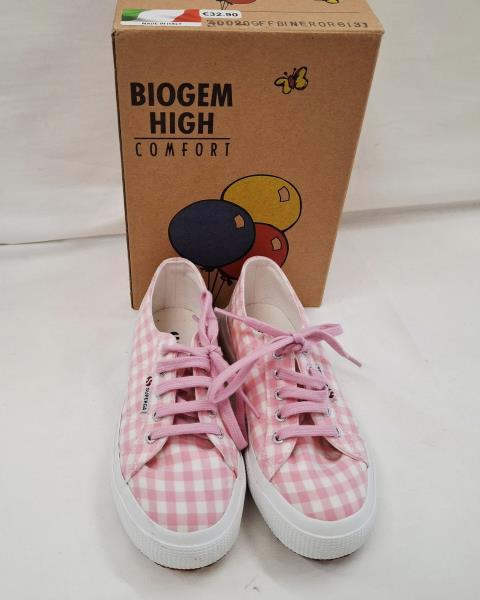 SCARPA SUPERGA TELA ROSA QUADRETTI N 30