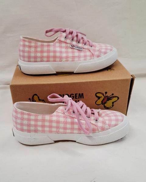 SCARPA SUPERGA TELA ROSA QUADRETTI N 30
