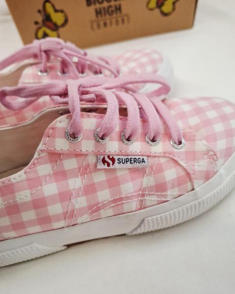 SCARPA SUPERGA TELA ROSA QUADRETTI N 30