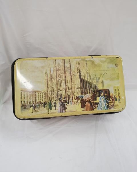 SCATOLA LATTA VINTAGE CON MANICI