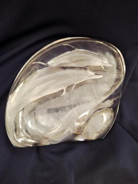 SCULTURA CRISTALLO DELFINO MATS JONASSON