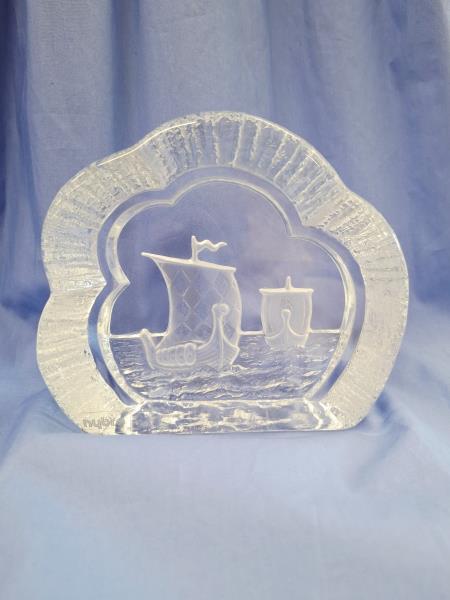 SCULTURA NAVI CRISTALLO