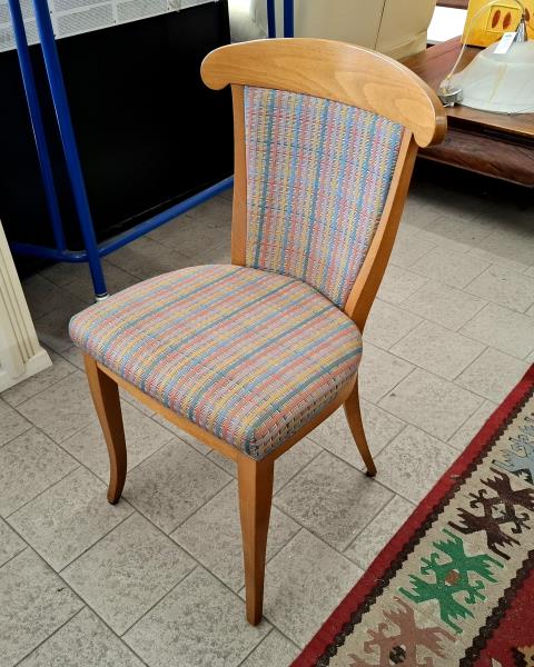 SEDIA LEGNO TESSUTO COLORI STILE MISSONI