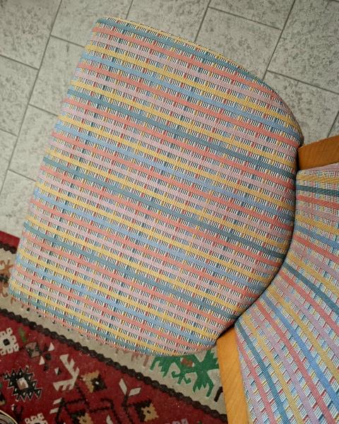 SEDIA LEGNO TESSUTO COLORI STILE MISSONI