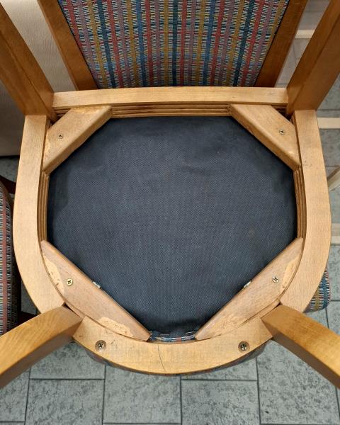 SEDIA LEGNO TESSUTO COLORI STILE MISSONI
