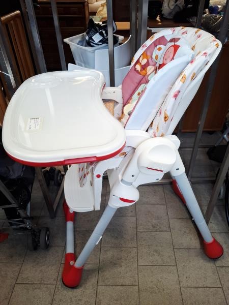 SEGGIOLONE CHICCO BIANCO ROSSO FOGLIE