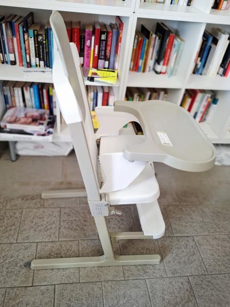 SEGGIOLONE PAPPA BREVI BIANCO GRIGIO