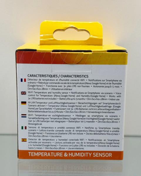 SENSORE DI TEMPERATURA E UMIDITA' WIFI KONYKS