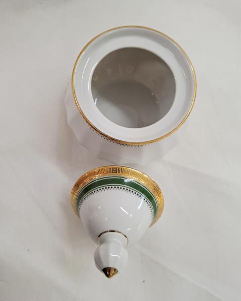 SERVIZIO CAFFE' BAVARIA BORDO VERDE DORATO X 9 PERSONE