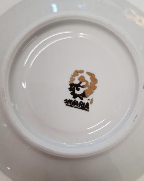 SERVIZIO CAFFE' BAVARIA DECORO ROSSO ANGELI X 6 PERSONE