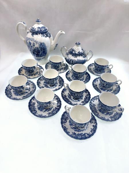 SERVIZIO CAFFE  JOHNSON BROS ENGLAND X 10 PERSONE (LATTIERA MANICO ROTTO)