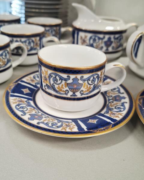 SERVIZIO CAFFE' SORAYA DECORO BLU X 12 PERSONE