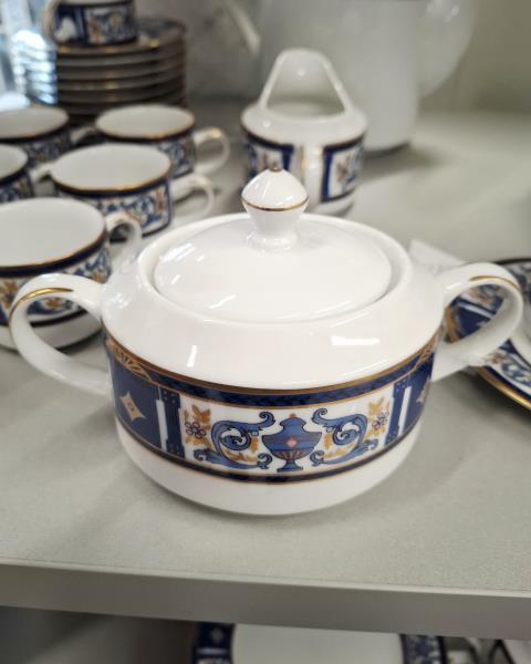 SERVIZIO CAFFE' SORAYA DECORO BLU X 12 PERSONE