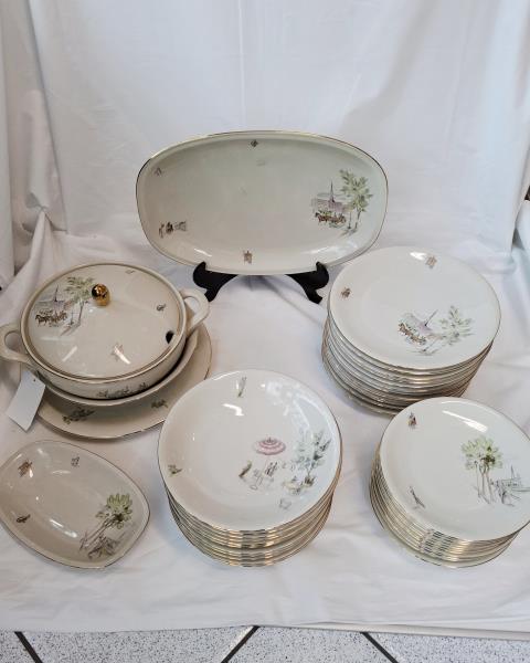 SERVIZIO PIATTI BAREUTHER BAVARIA DISEGNI VINTAGE X 12 PERSONE