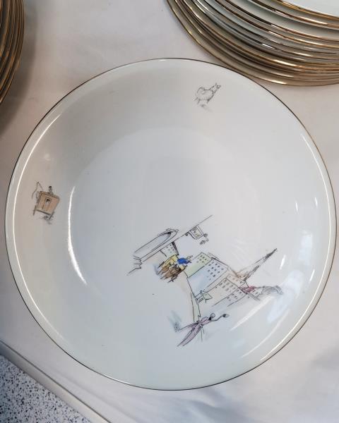 SERVIZIO PIATTI BAREUTHER BAVARIA DISEGNI VINTAGE X 12 PERSONE