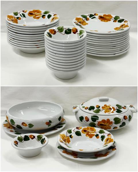 SERVIZIO PIATTI RICHARD GINORI MONDOVI' FIORI VINTAGE (manca un piatto fondo)