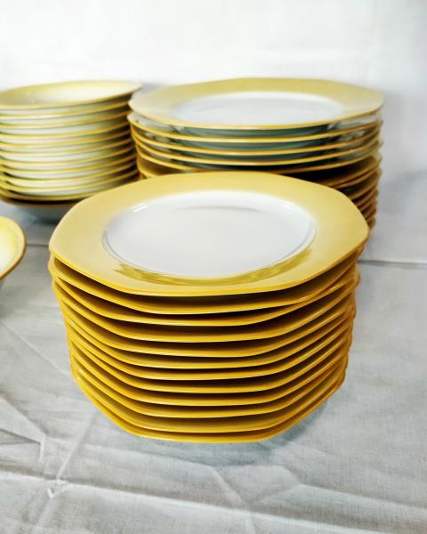 SERVIZIO PIATTI SELTMANN WEIDEN BORDO GIALLO X 12 PERSONE