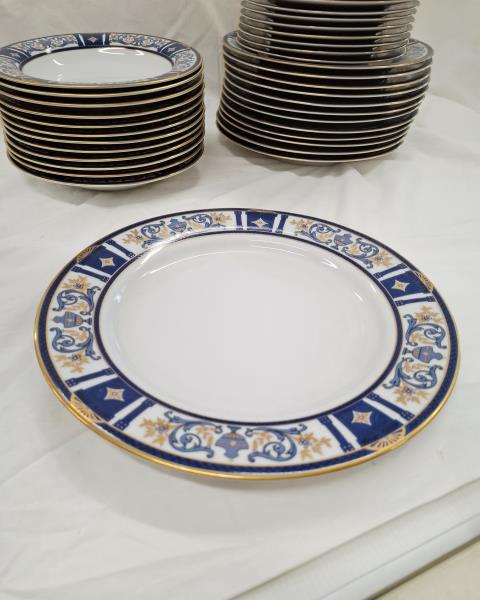SERVIZIO PIATTI SORAYA DECORO BLU X 12 PERSONE