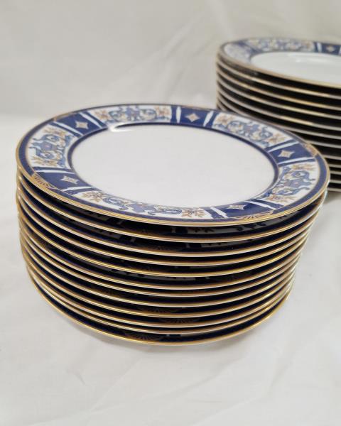 SERVIZIO PIATTI SORAYA DECORO BLU X 12 PERSONE