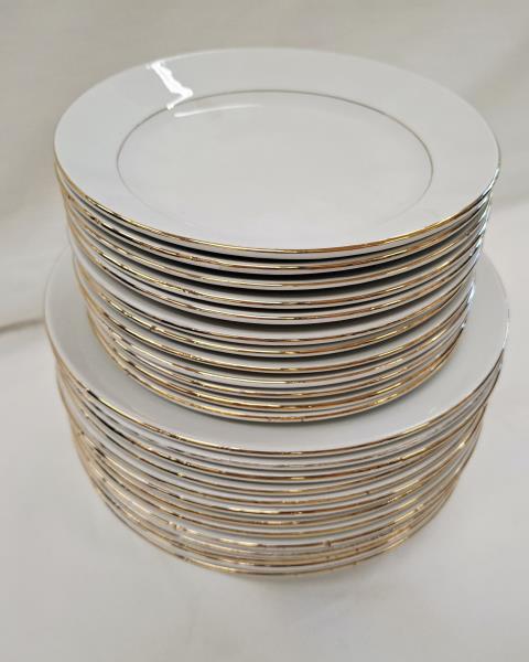 SERVIZIO PIATTI X 12  LAVENO BORDO DORATO