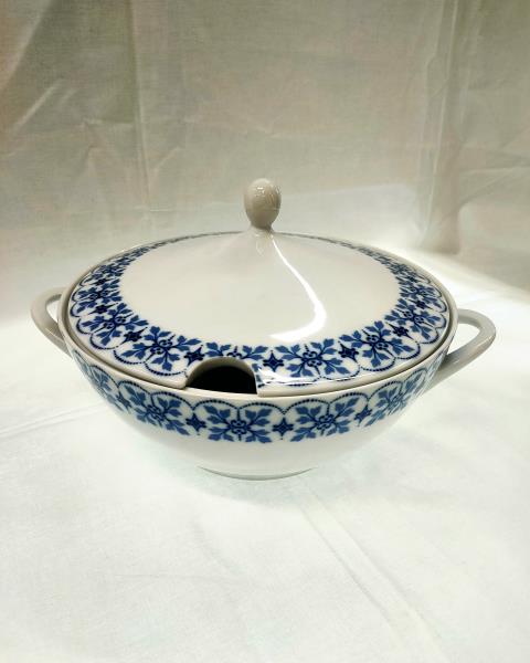 SERVIZIO PIATTY GERMANY PORCELLANA HUTSCHENREUTHER X 12 PERSONE DECORI BLU