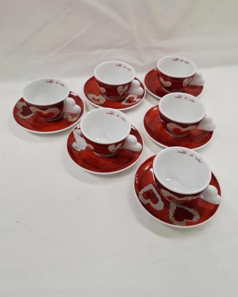 SET 6 TAZZE AL VOLO THUN ROSSE
