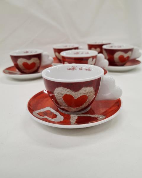 SET 6 TAZZE AL VOLO THUN ROSSE