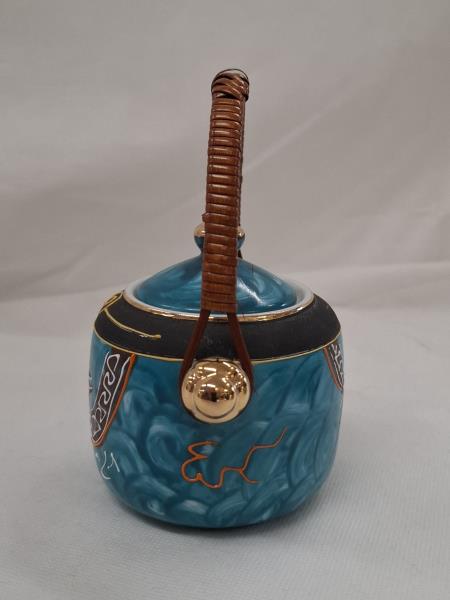 SET 6 TAZZINE SATSUMA MORIAGE FINE CHINA BLU CON ZUCCHERIERA