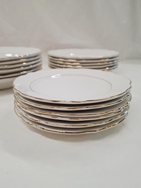 SET 6+6+6 PIATTI LAVENO BORDO DORATO