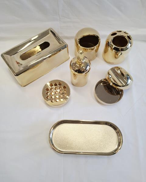 SET BAGNO DORATO DA APPOGGIO KOH-I-NOOR DESIGN A. MARVELLI