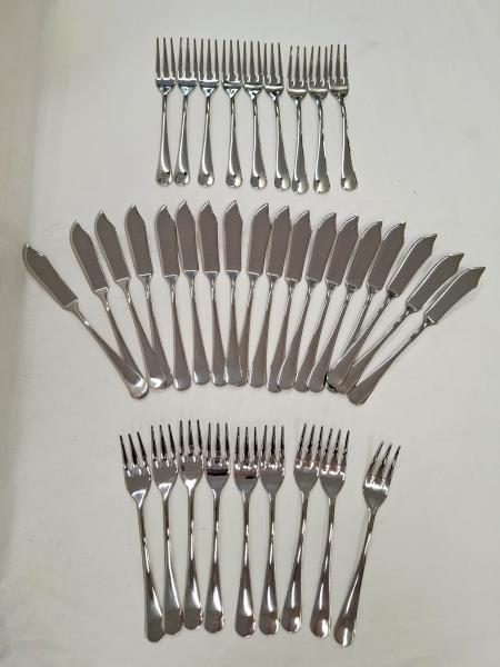 SET POSATE PESCE X 18 PERSONE INOX