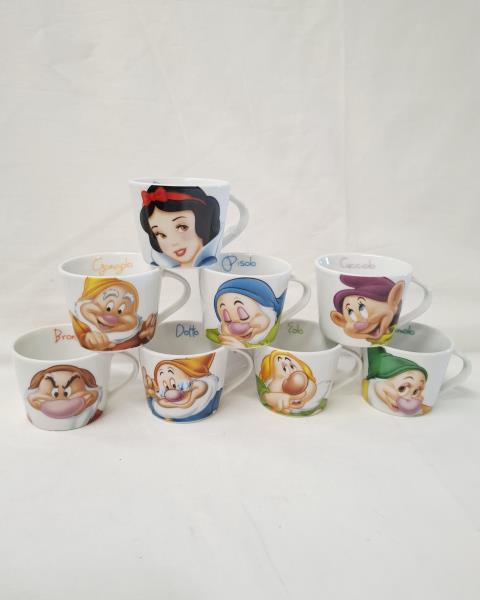SET TAZZINE DISNEY SETTE NANI CON BIANCANEVE